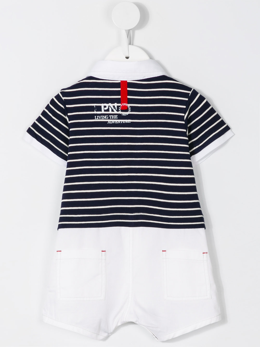 striped polo top overall