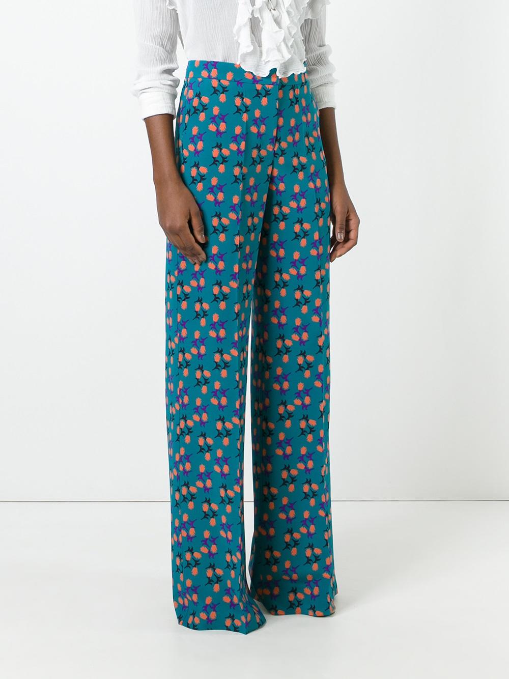 floral print trousers