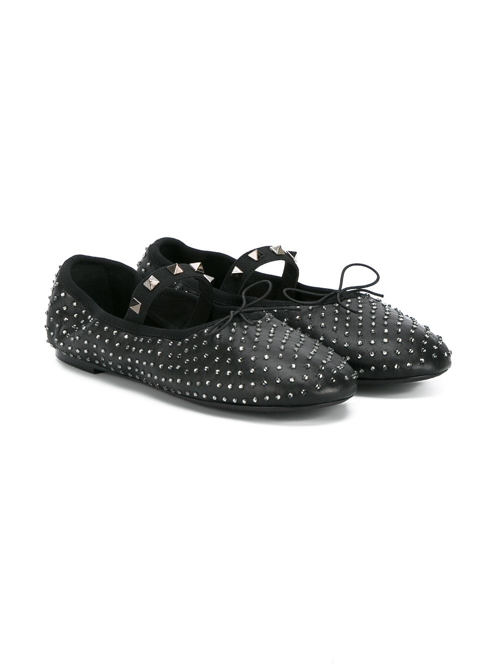 Valentino Garavani embellished Rockstud Ballerinas