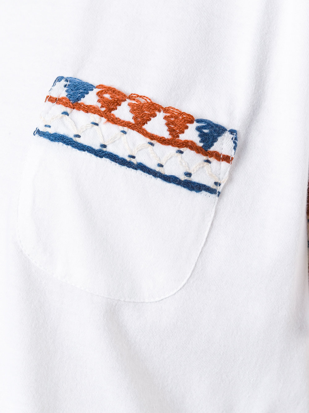 patterned trim T-shirt