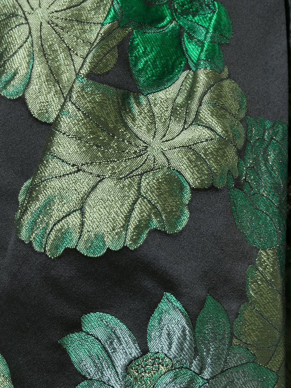 荷叶边花卉裙摆连衣裙