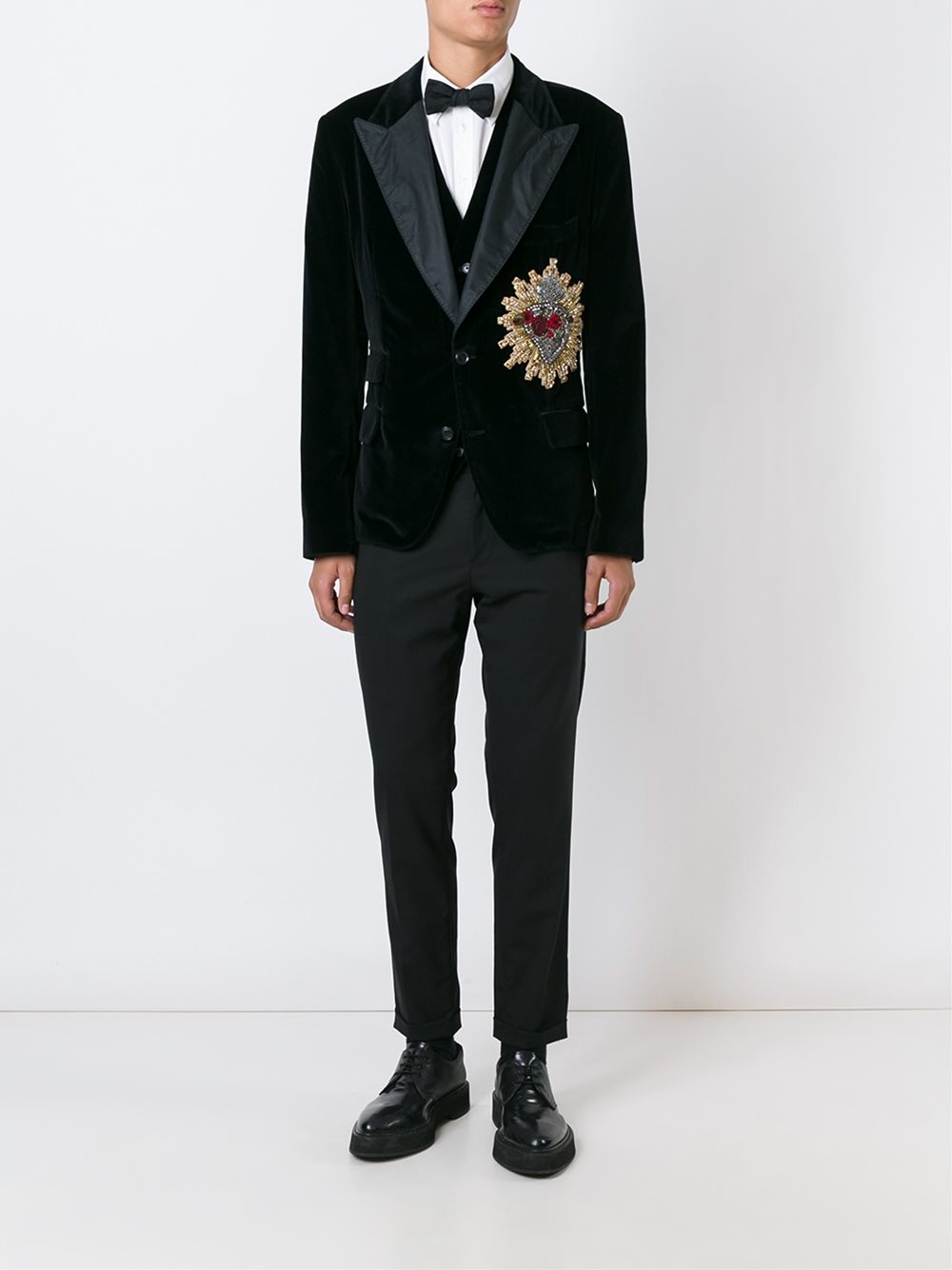 Sacred Heart velvet dinner jacket