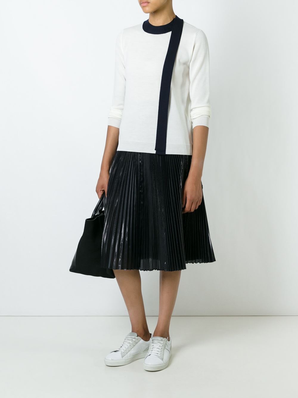 contrast stripe jumper