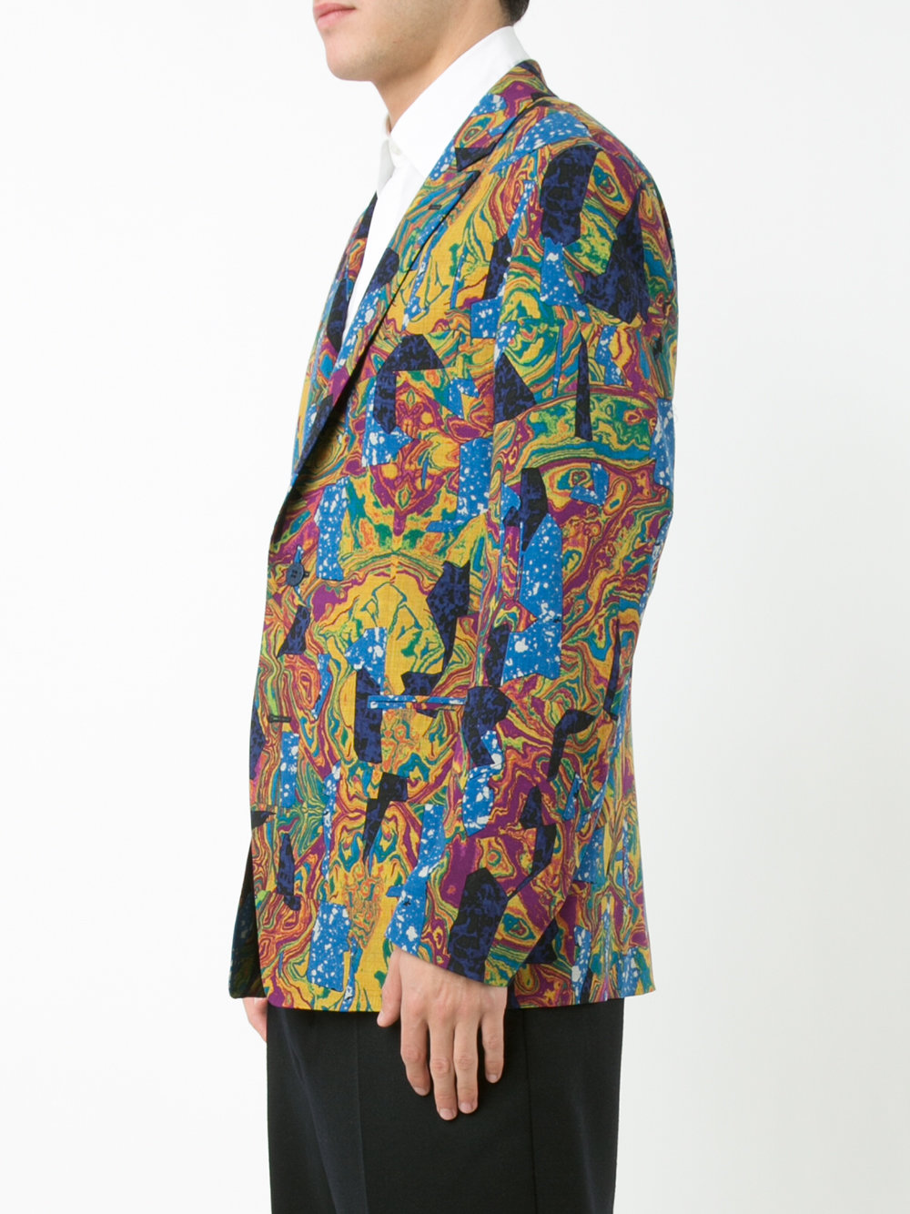 geometric abstract print blazer