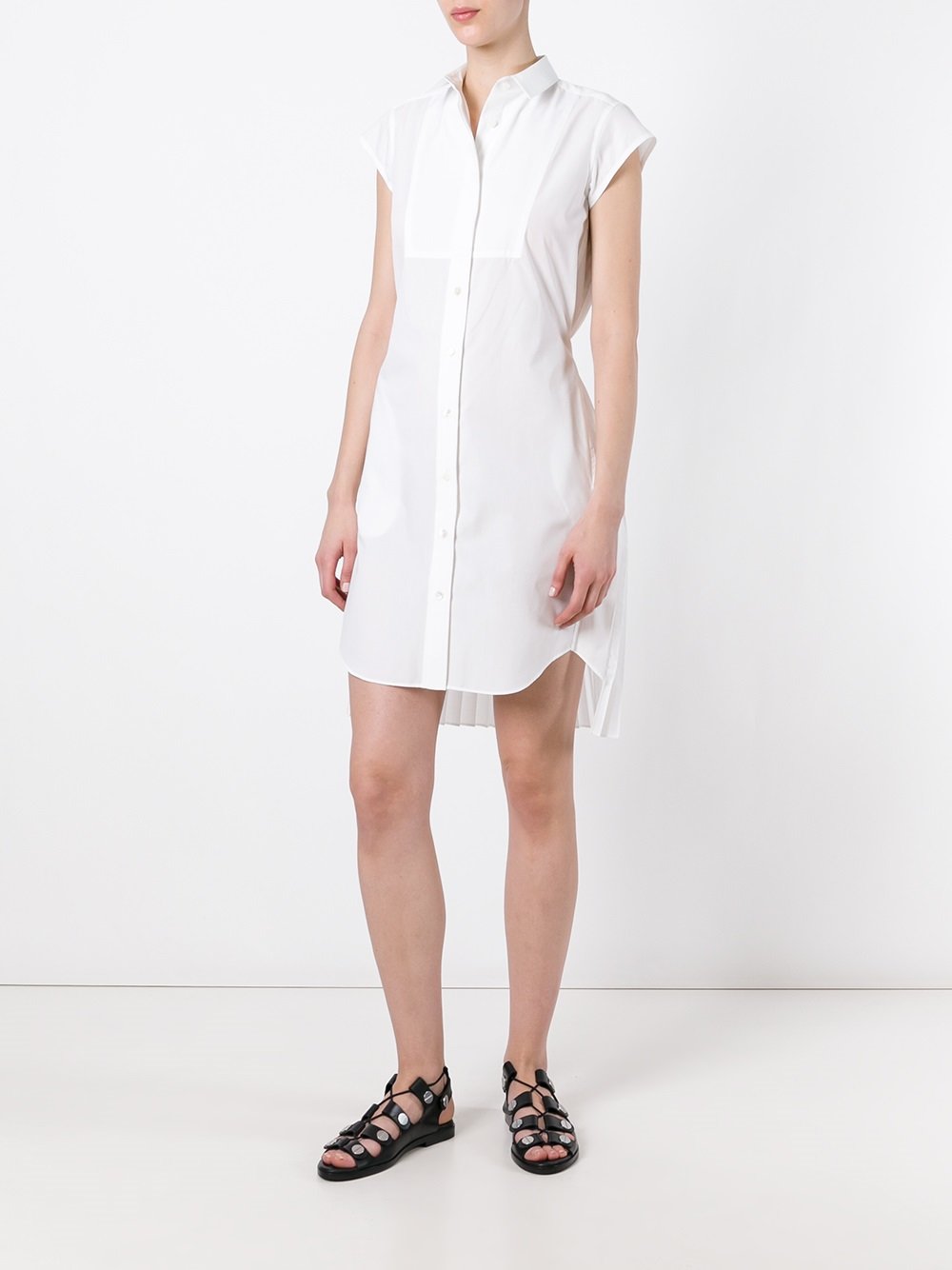 pleated shirt dress