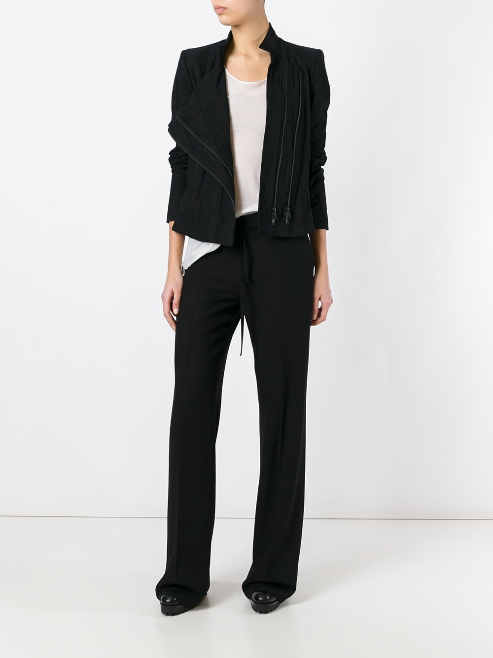 wide leg tailored trousers