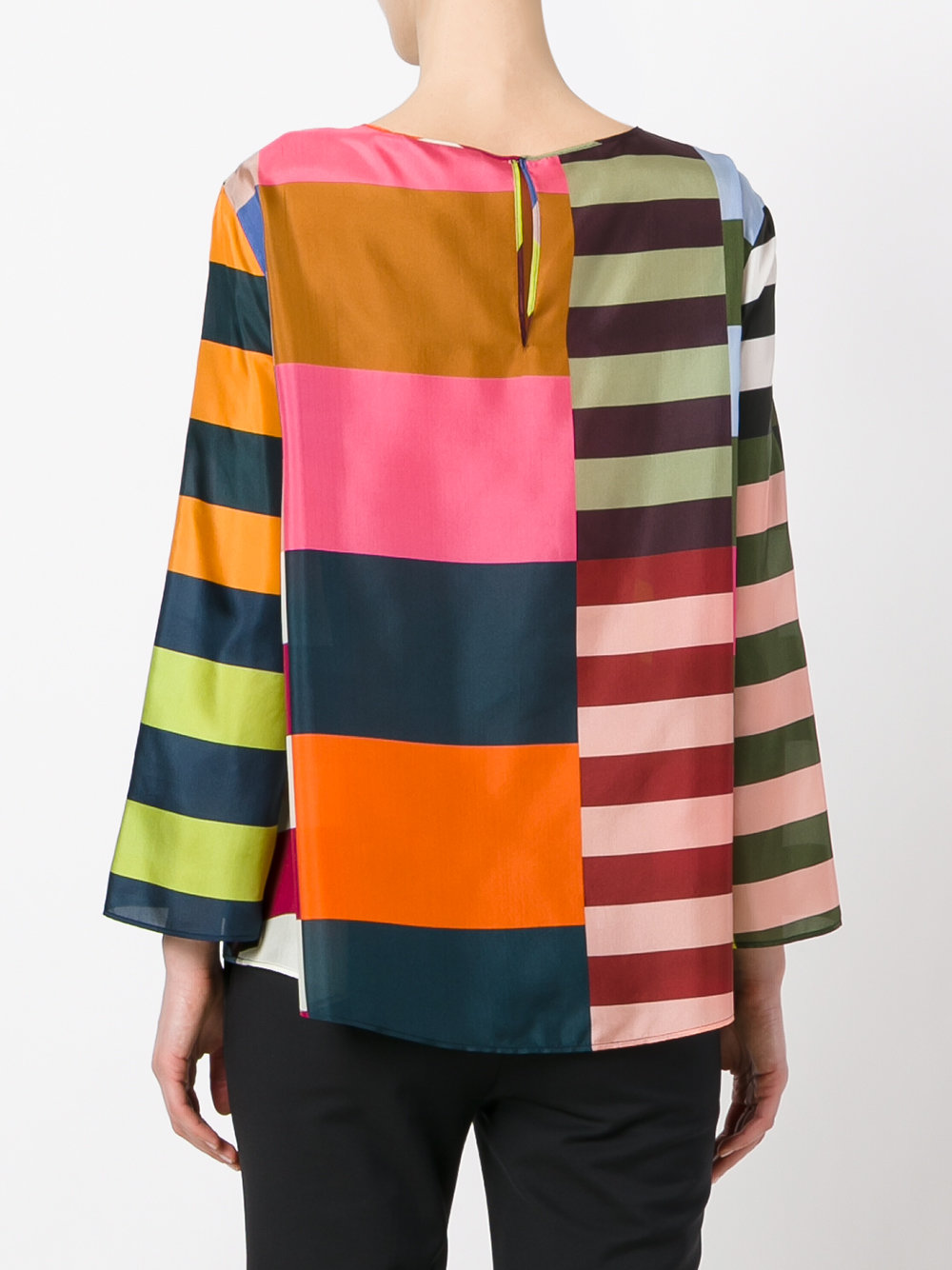 multiple stripes blouse