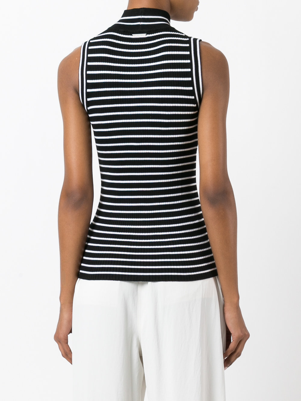 horizontal stripe sleeveless top