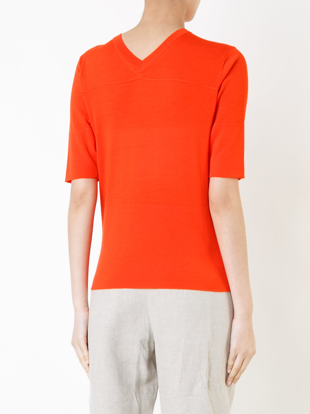 V-neck knitted top
