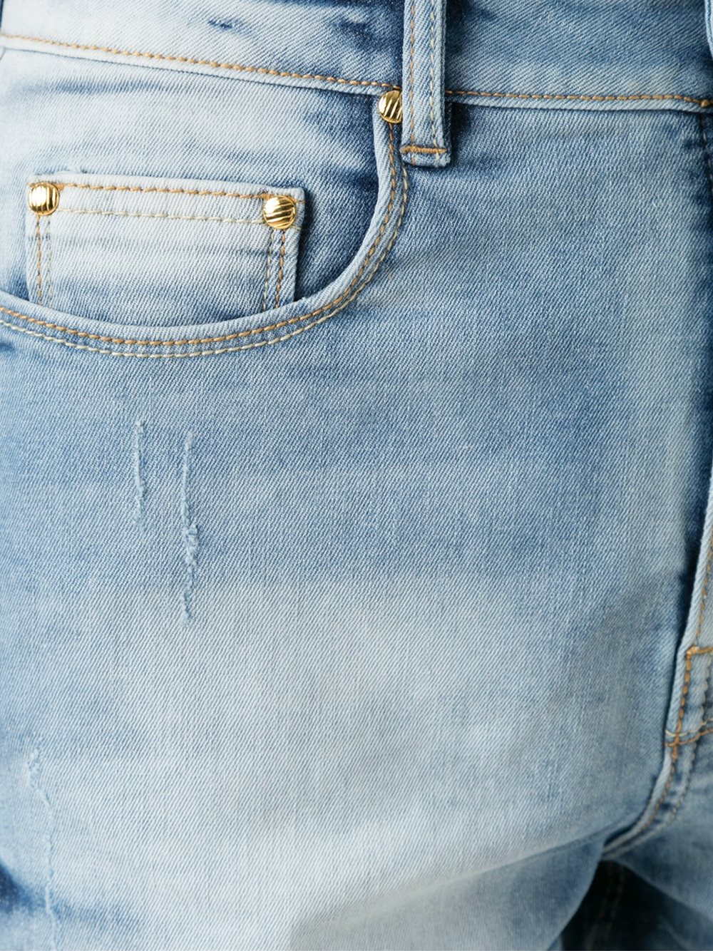 high-waist denim shorts