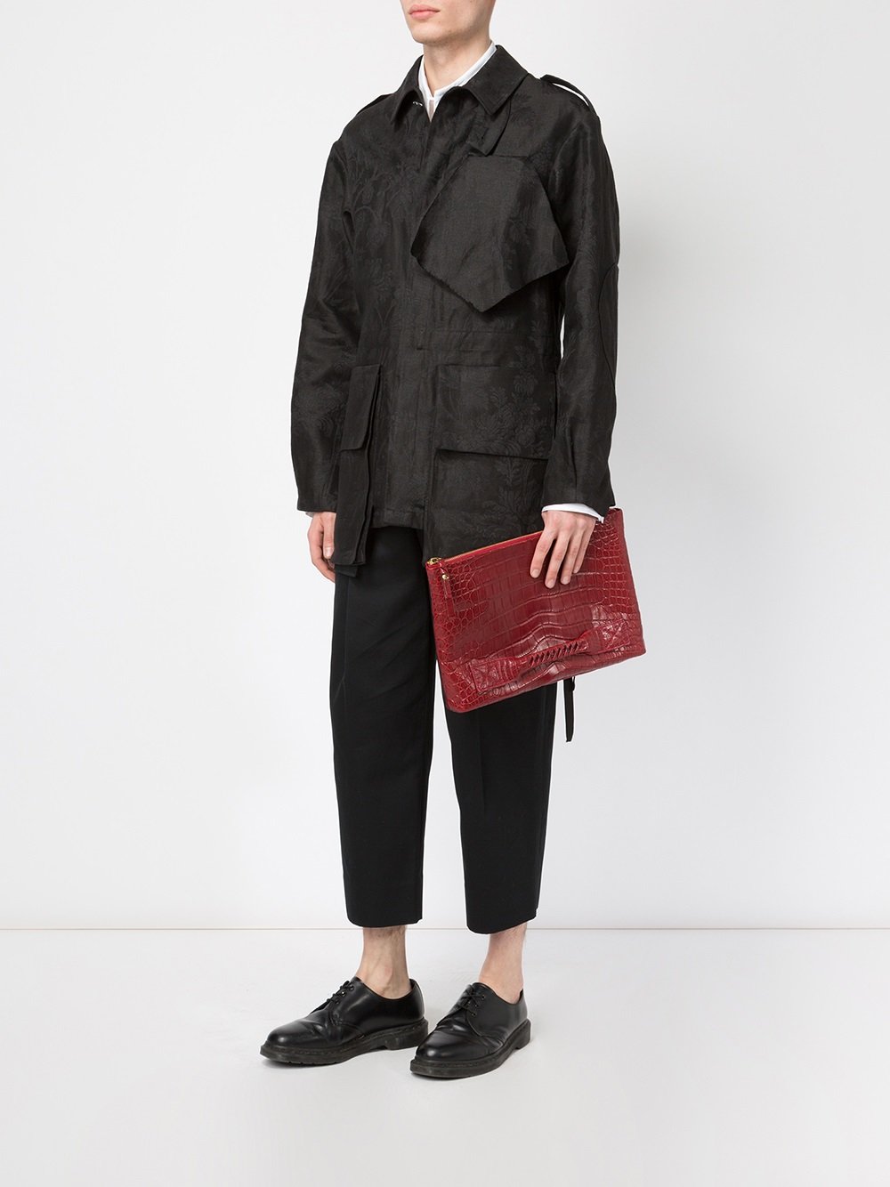 top zip clutch