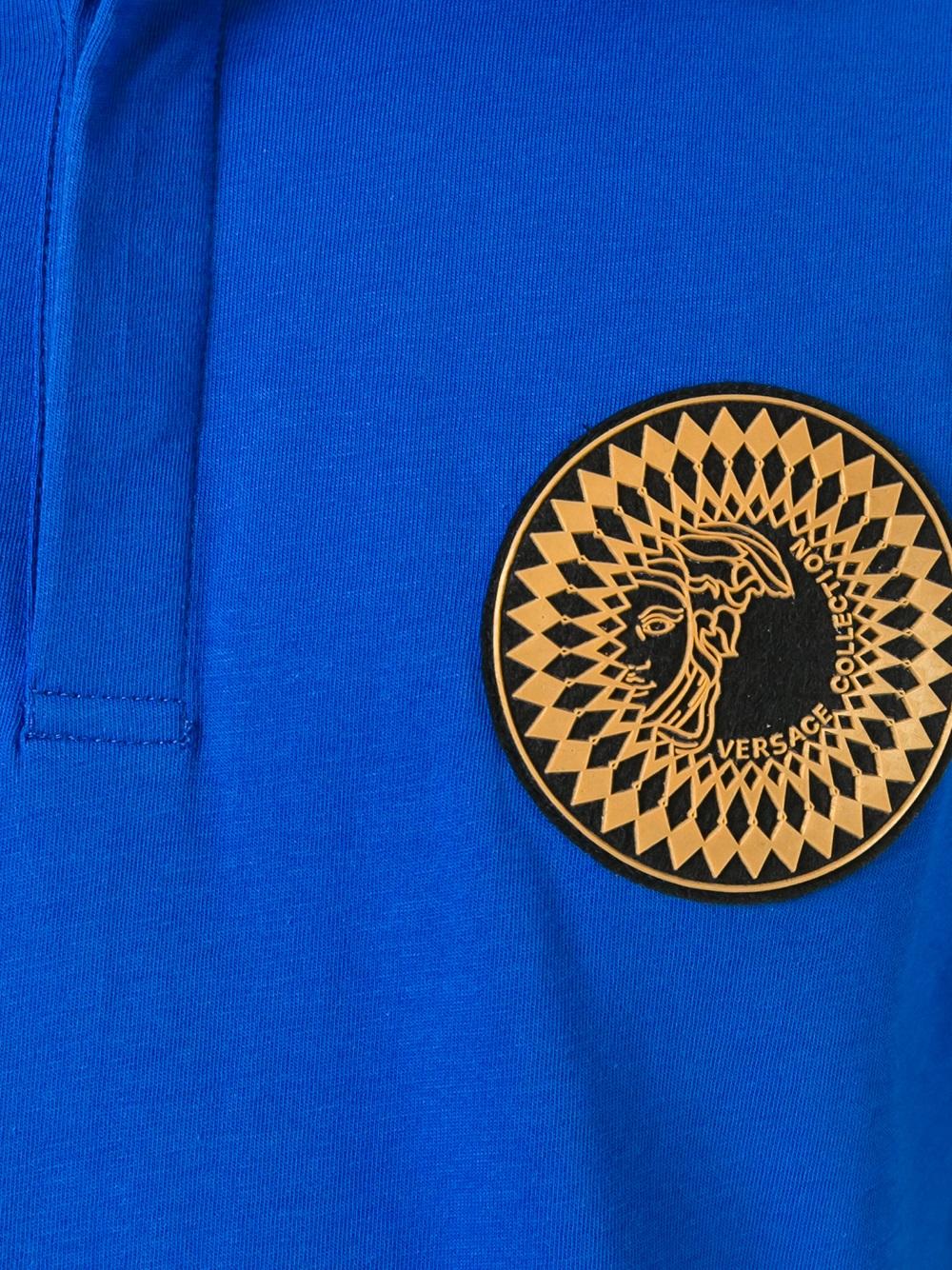 Medusa patch polo shirt