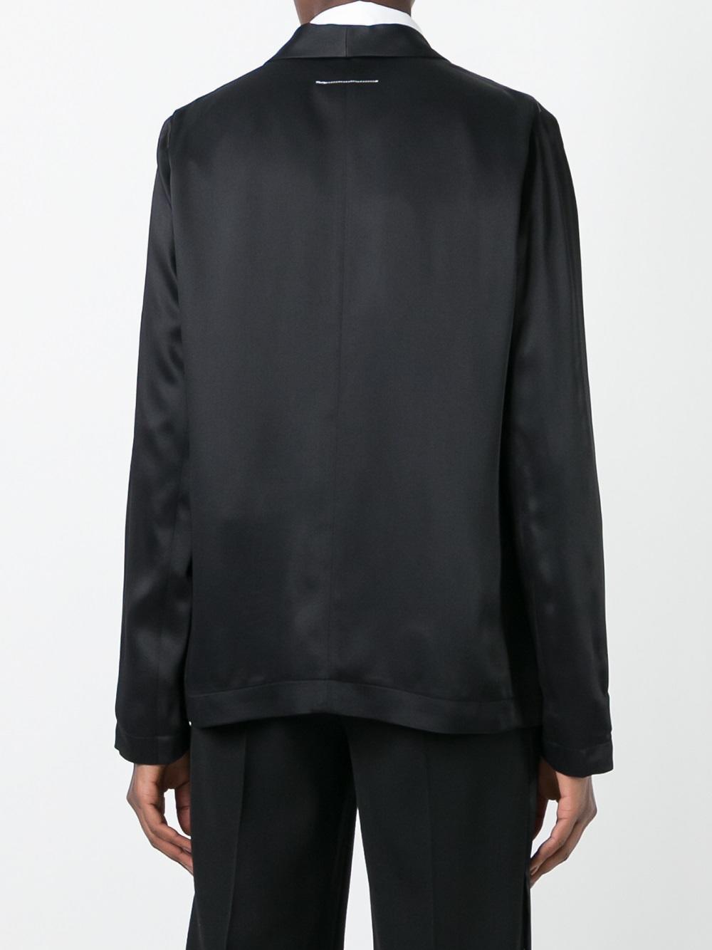 deep neck boxy blazer