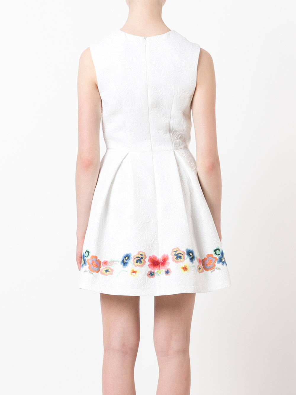 embroidered jacquard dress