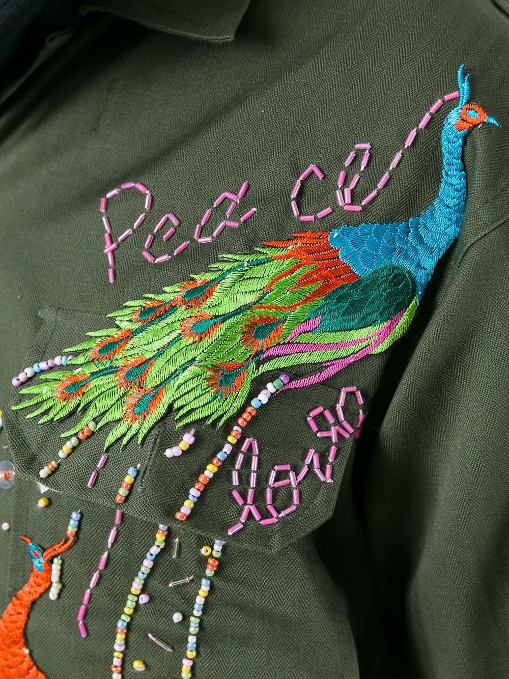 peacock embroidered jacket