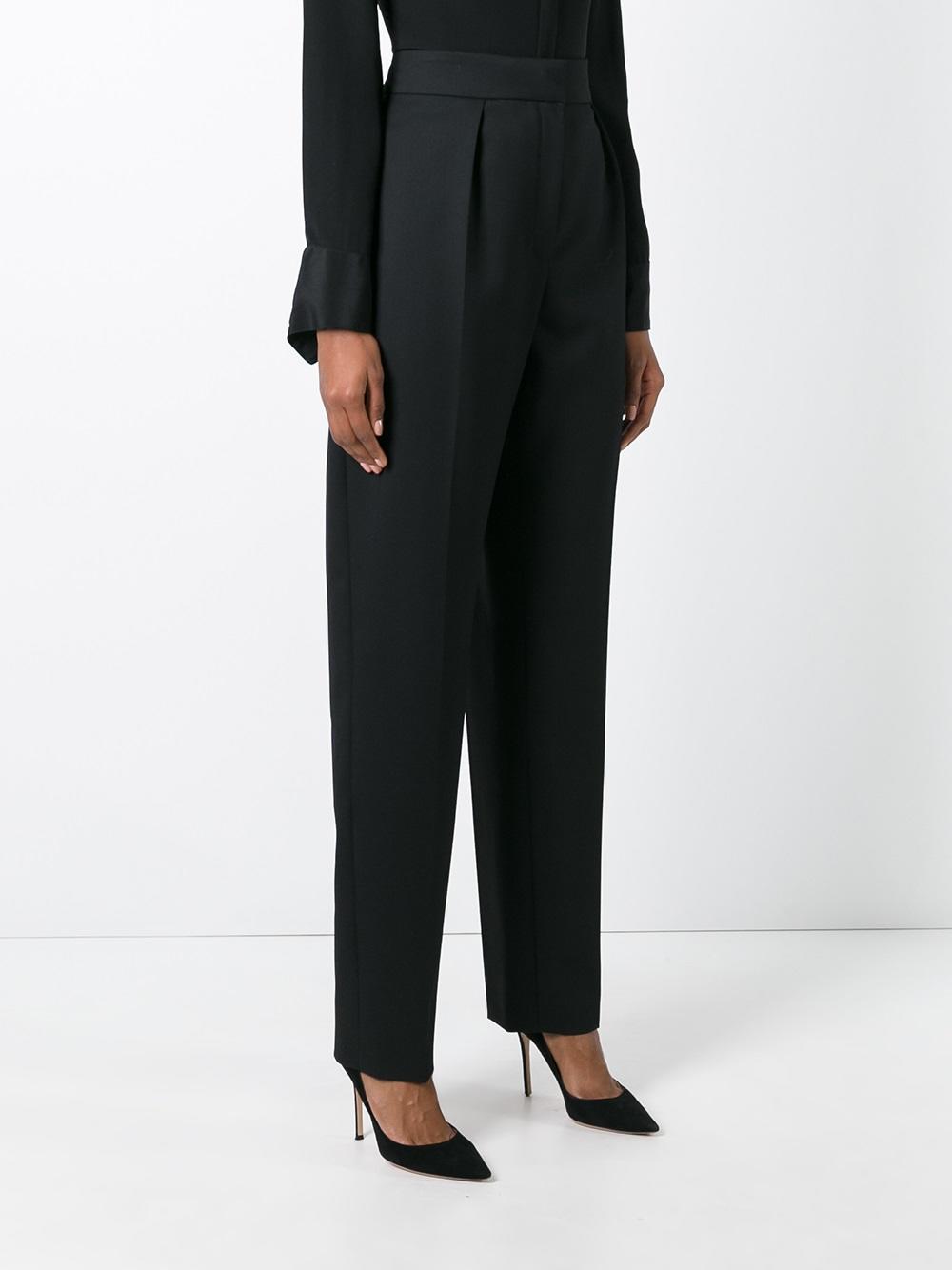 high-rise pleated trousers