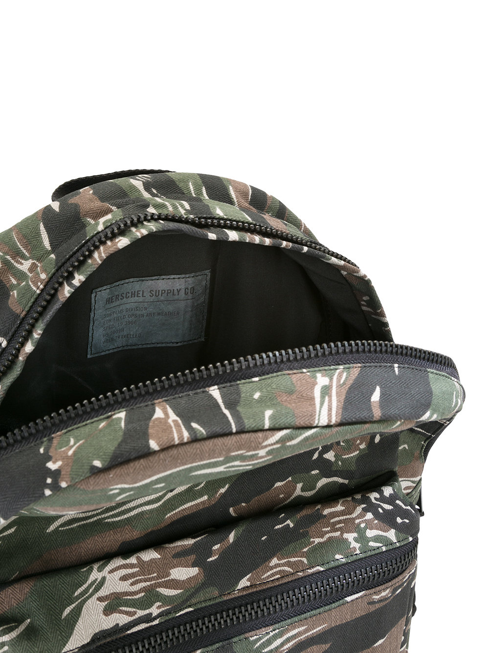 camouflage print backpack 