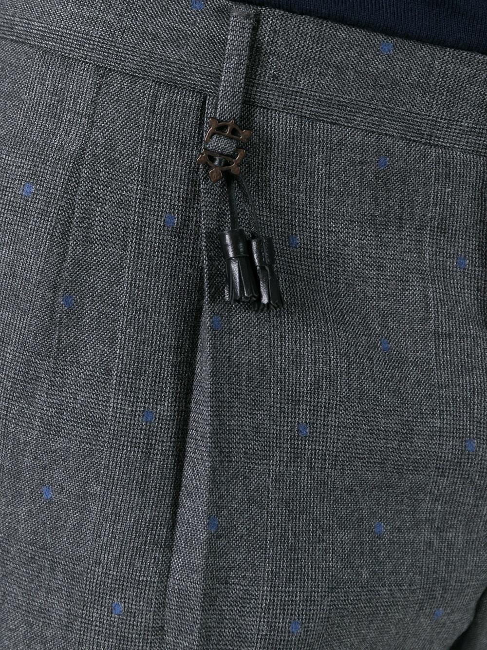 pleated slim fit trousers