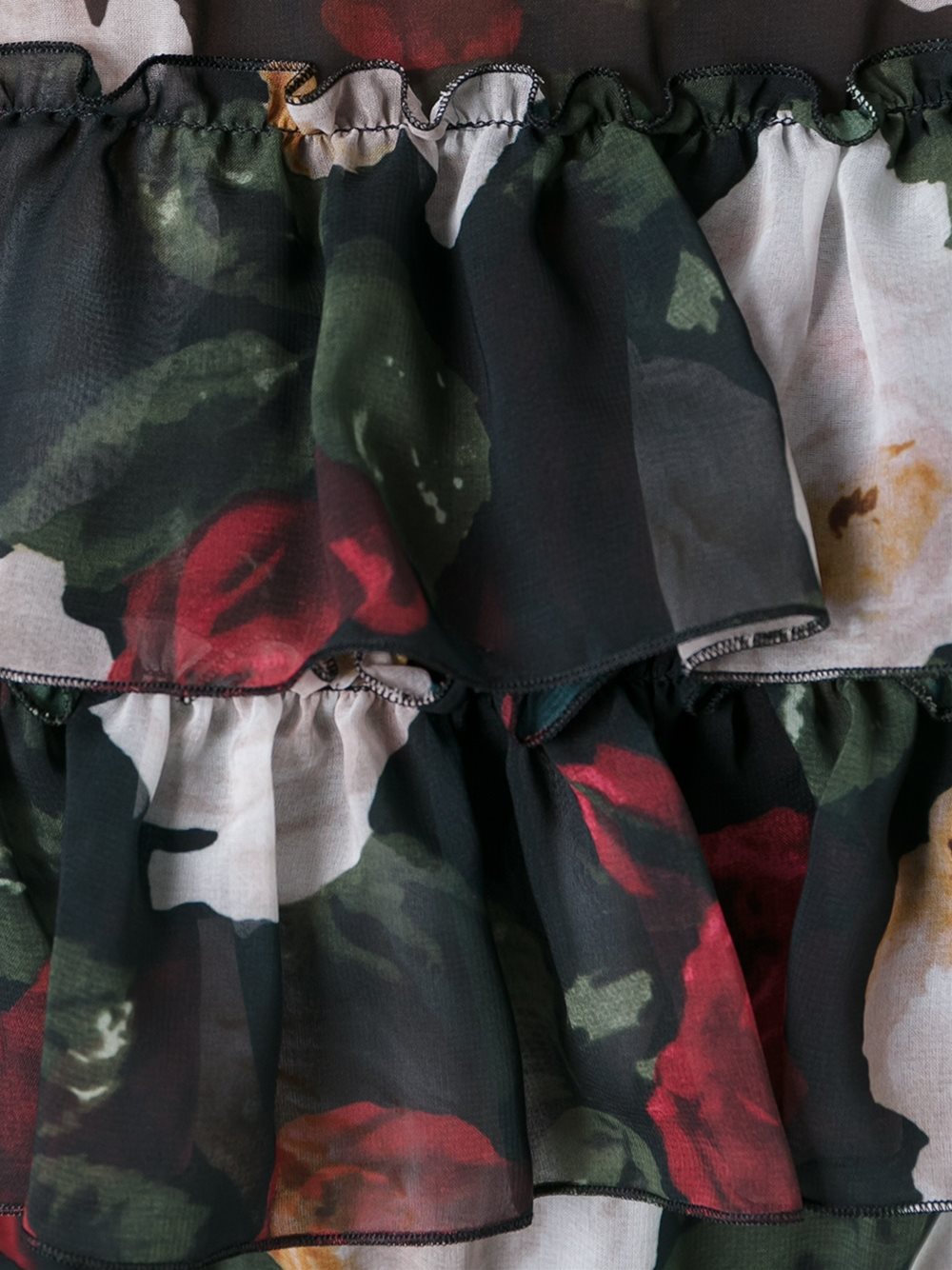 floral print ruffled dress