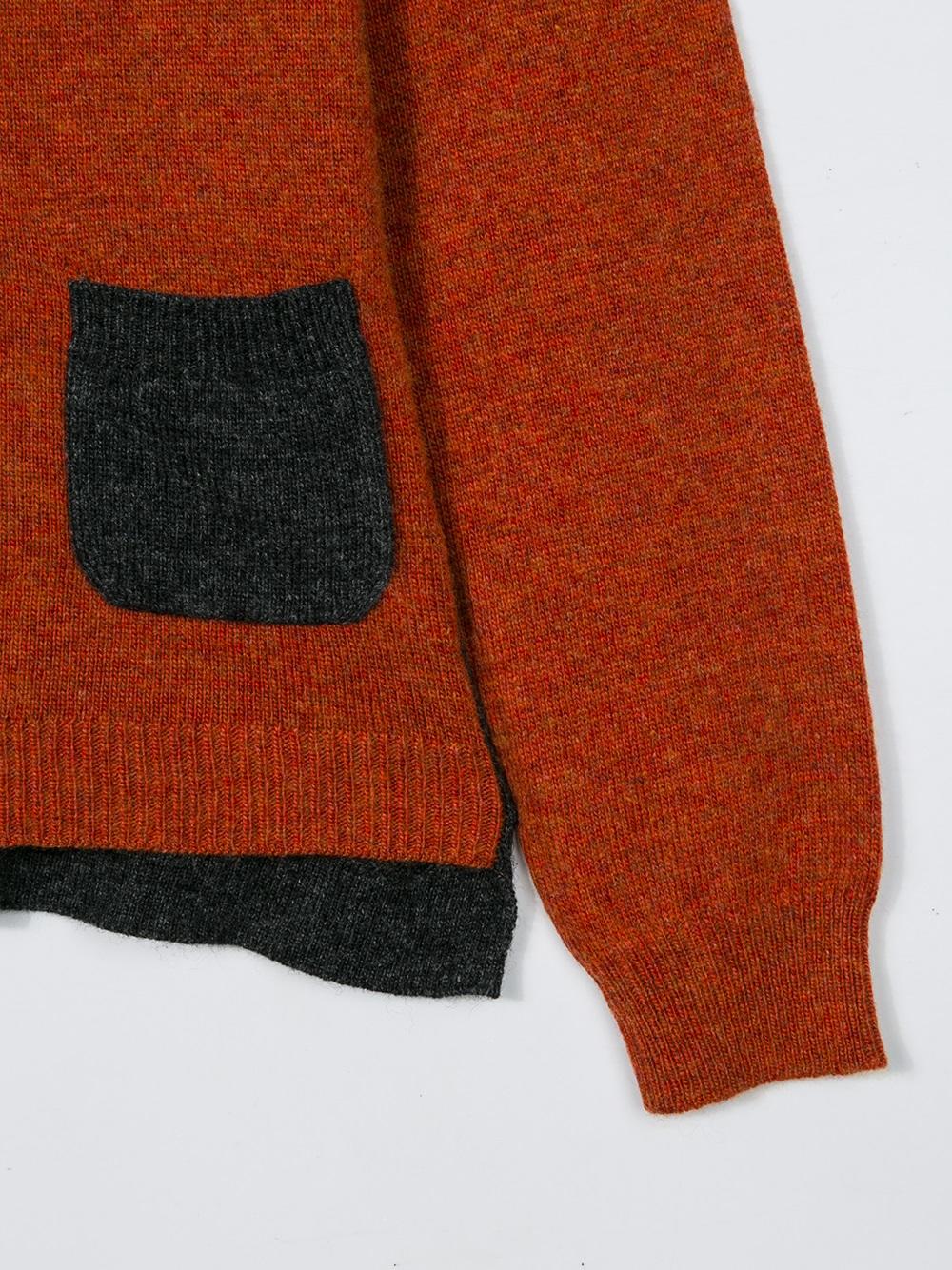 bicolour cardigan