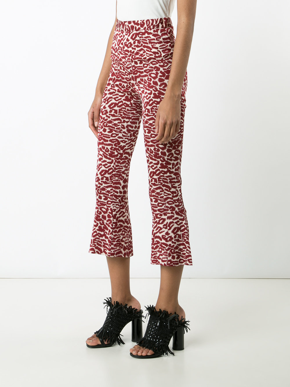 printed cropped trousers 