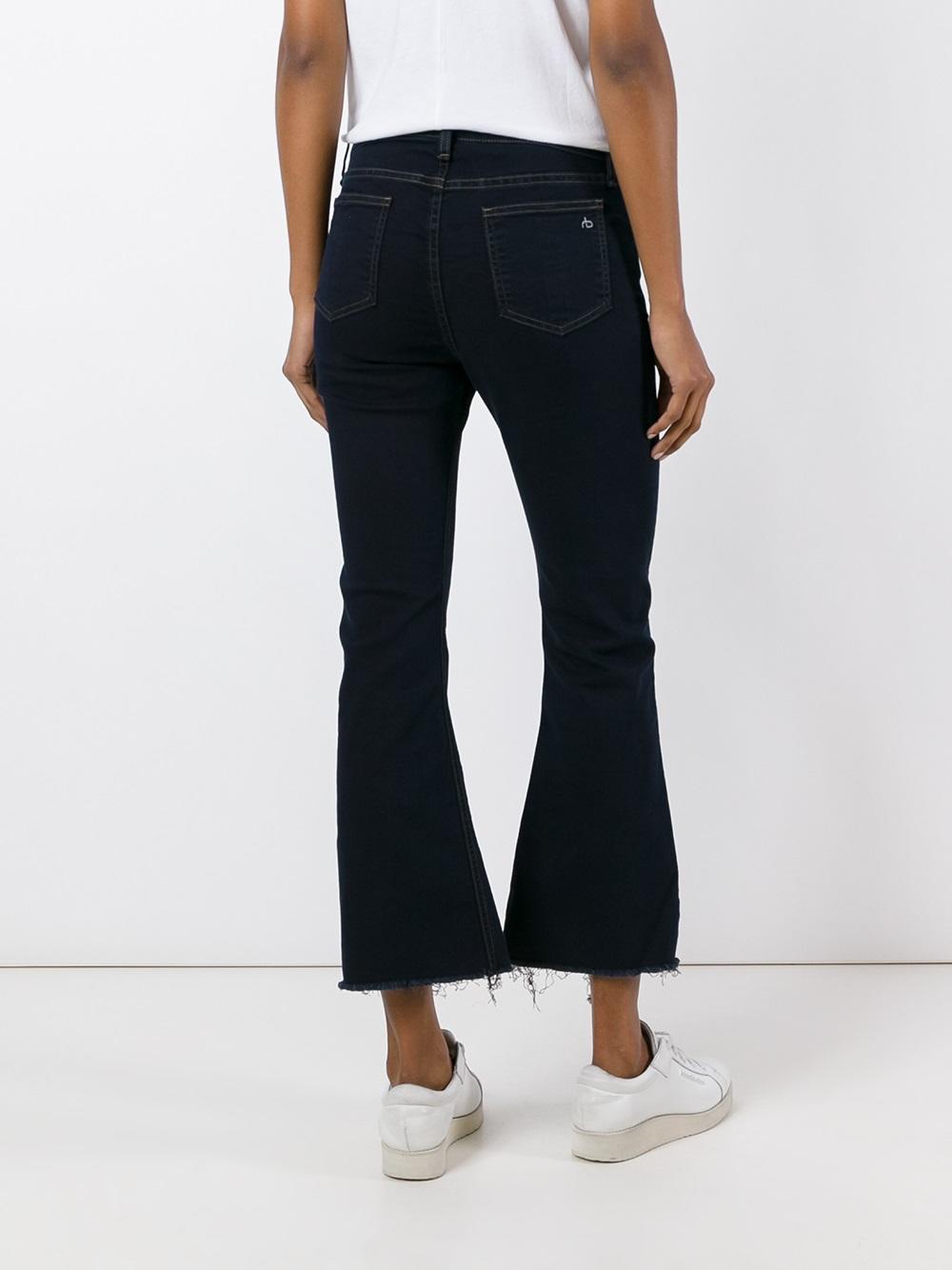 cropped flared jeans