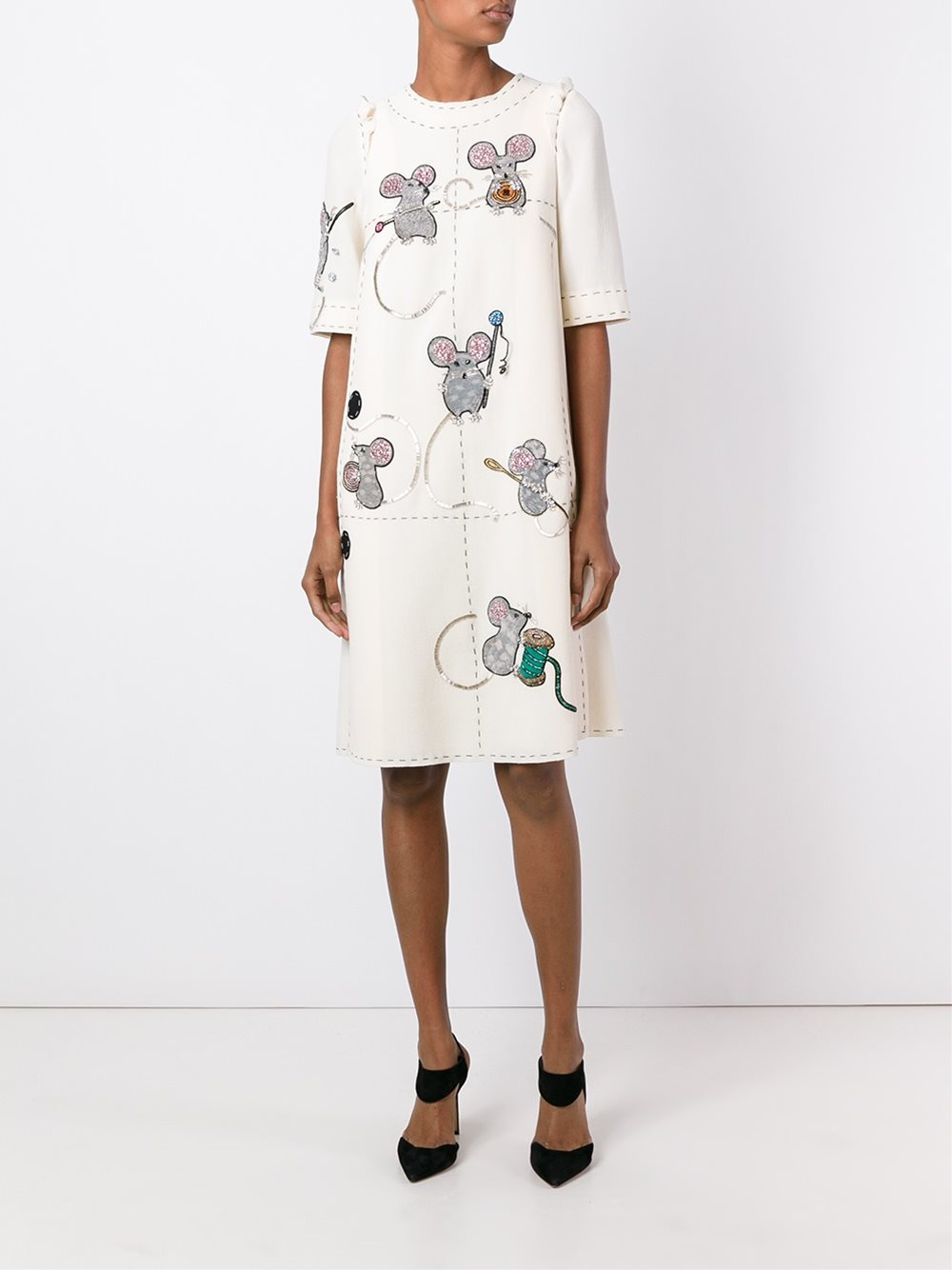 embroidered mouse dress 