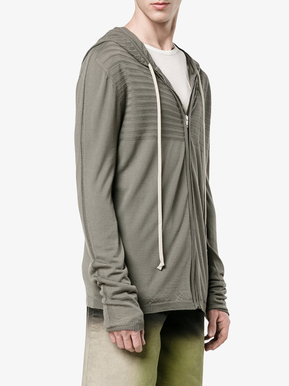 textured hooded sweatshirt