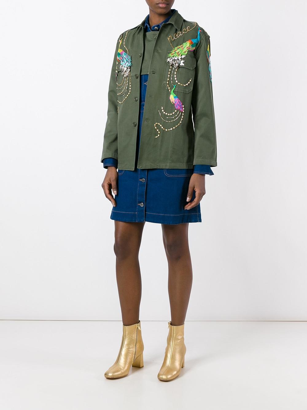 peacock embroidered jacket