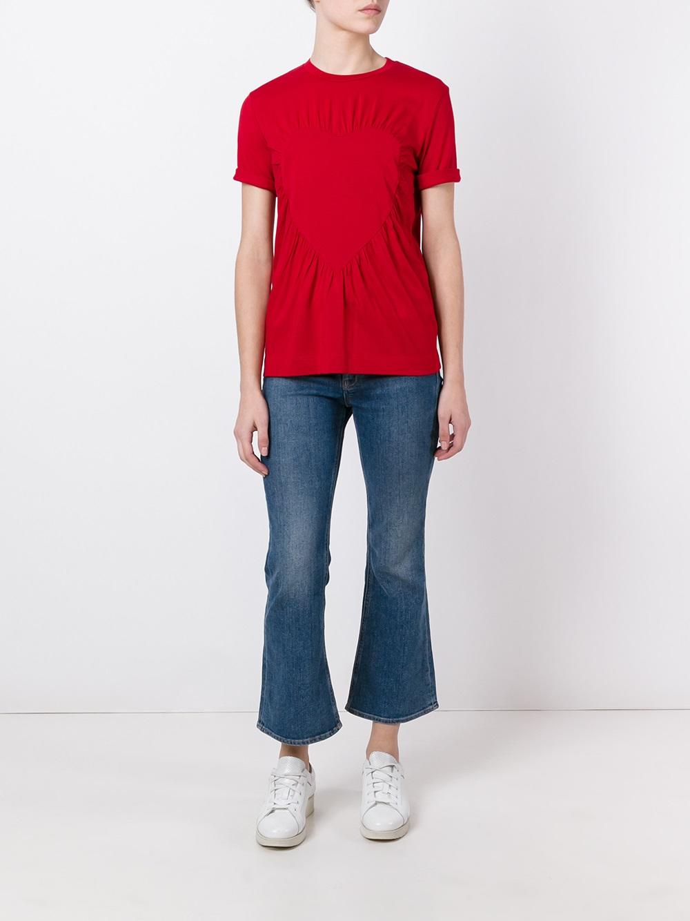 flared hem T-shirt 