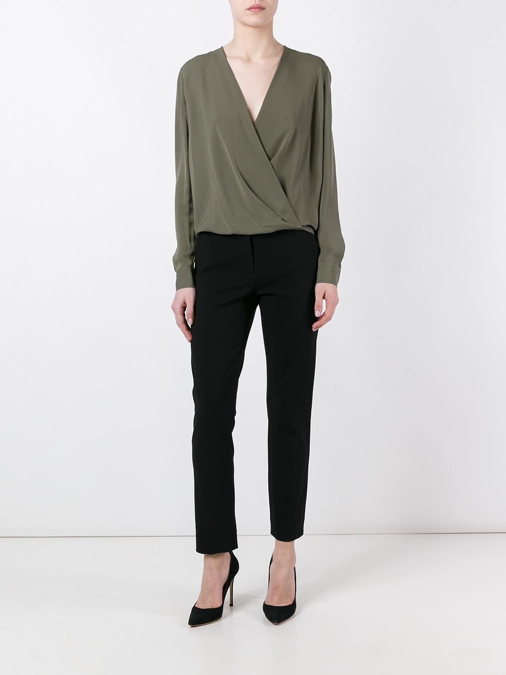 V-neck wrap blouse 