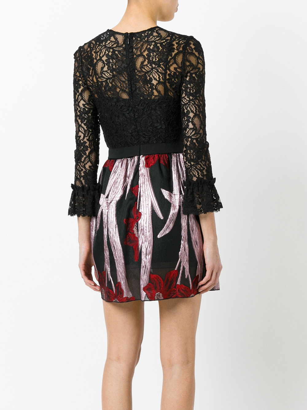 floral lace mini dress