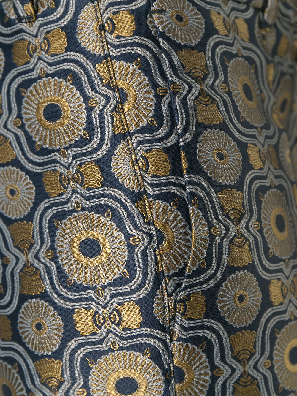 geometric pattern cropped trousers
