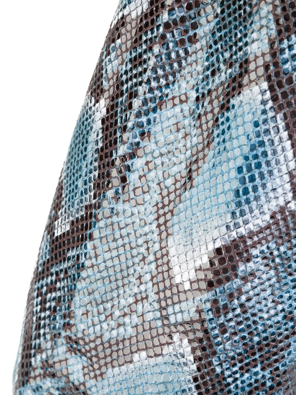 snakeskin print tote bag 