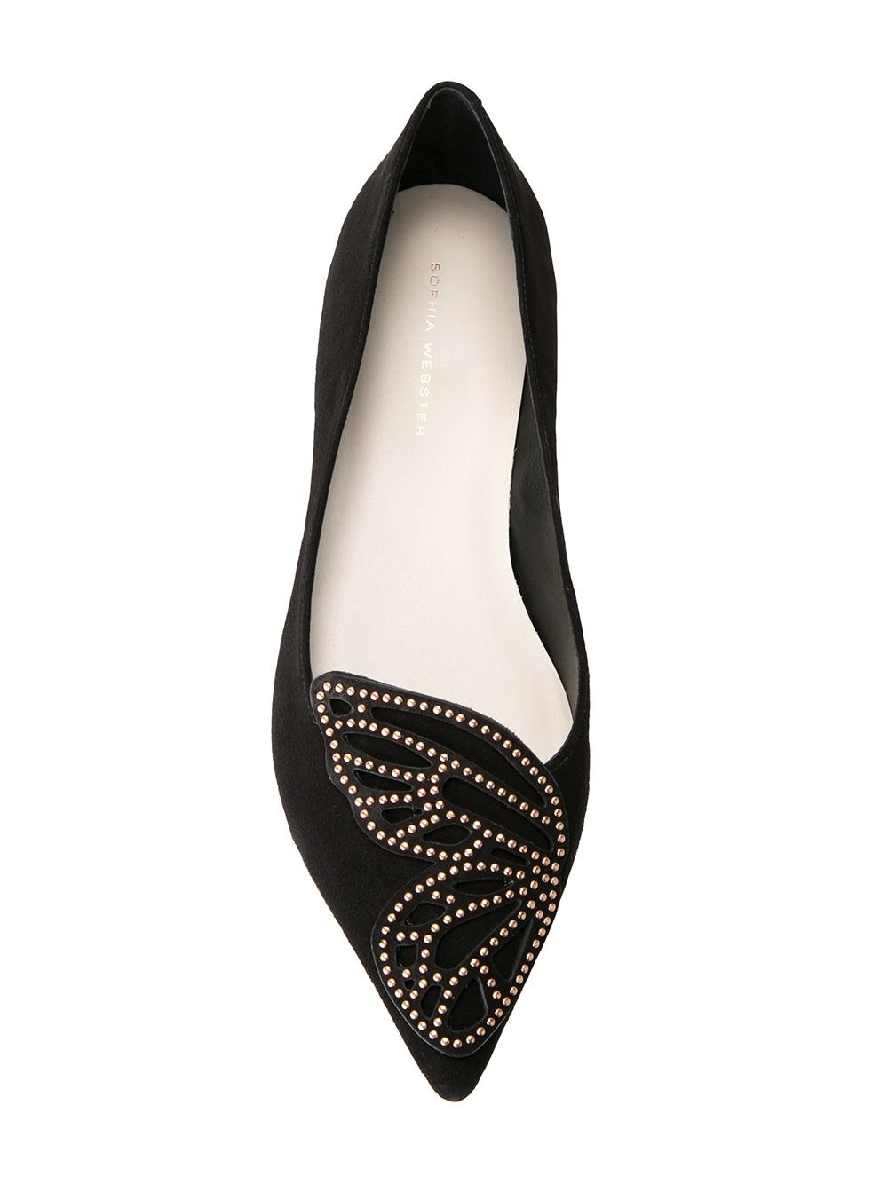 Bibi studded butterfly ballerinas
