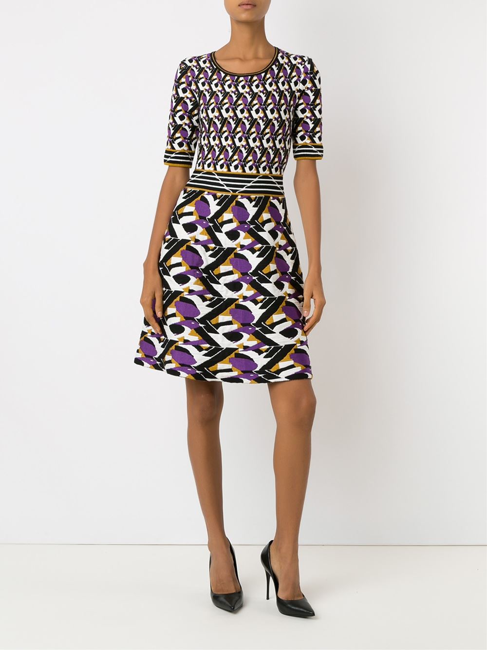 flared knit dress