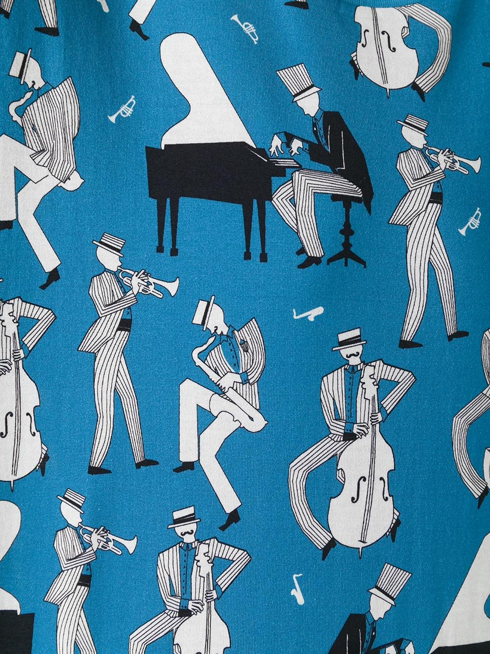 musical print T-shirt