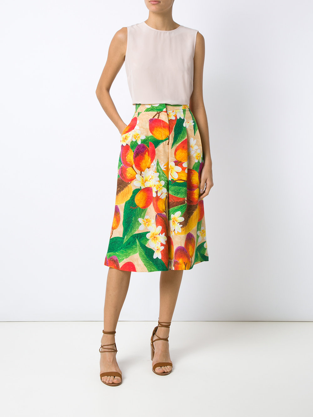 sleeveless silk blouse