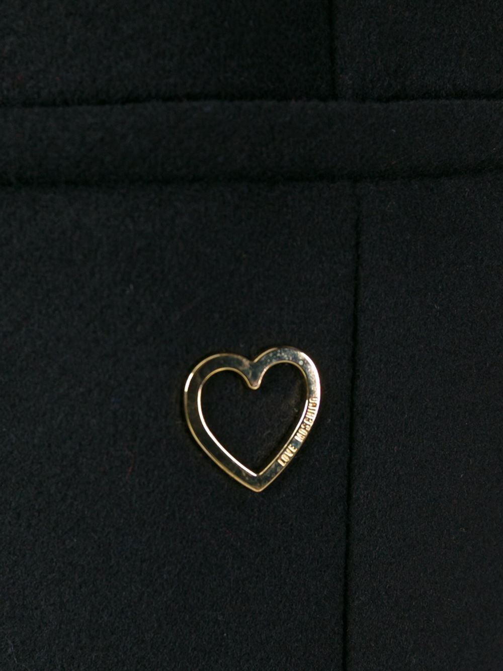 heart plaque detail coat