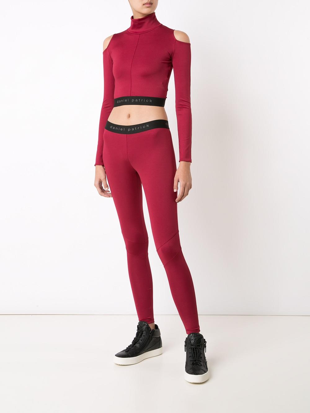 cold-shoulder cropped top