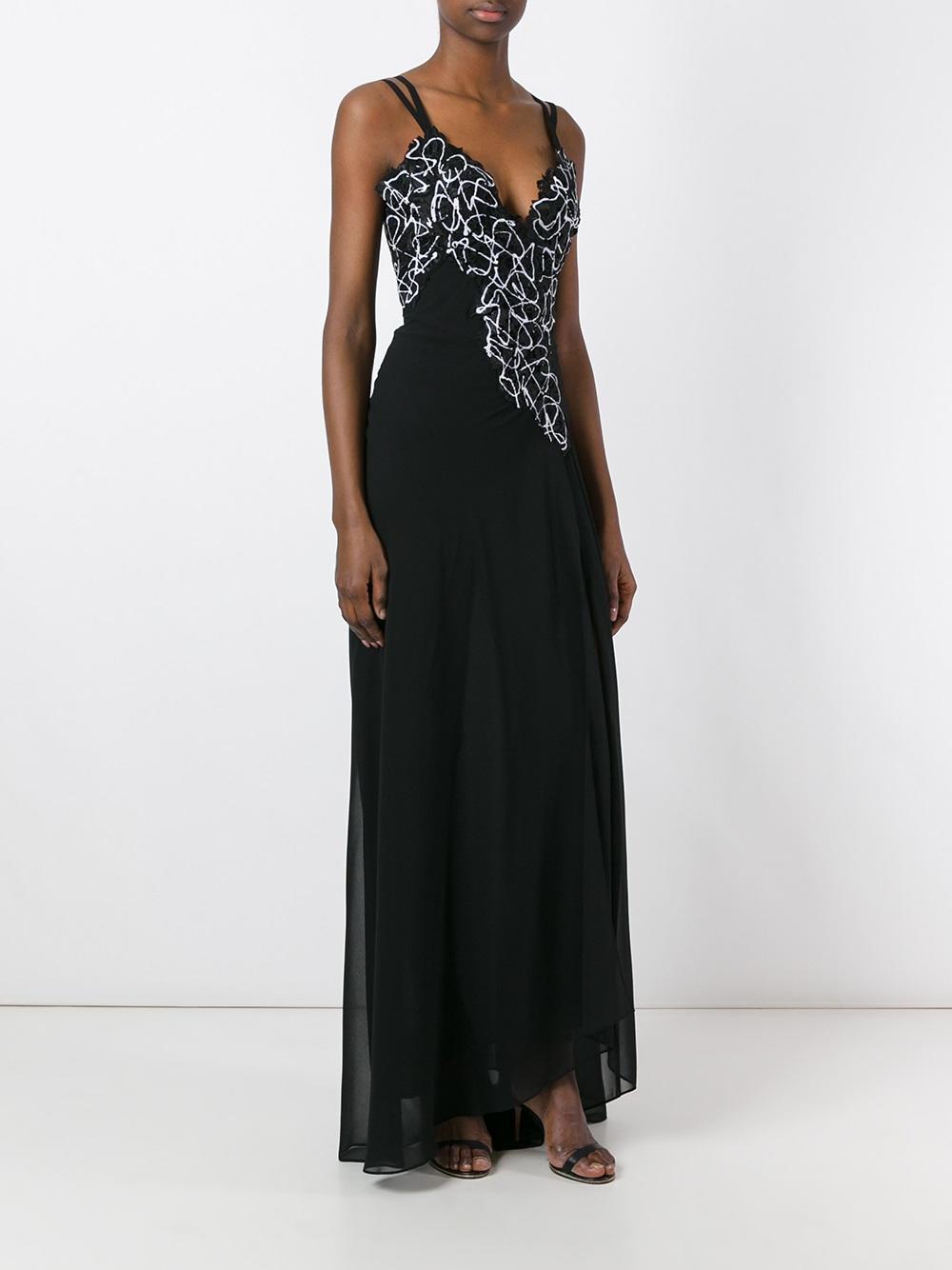 lace panel gown 