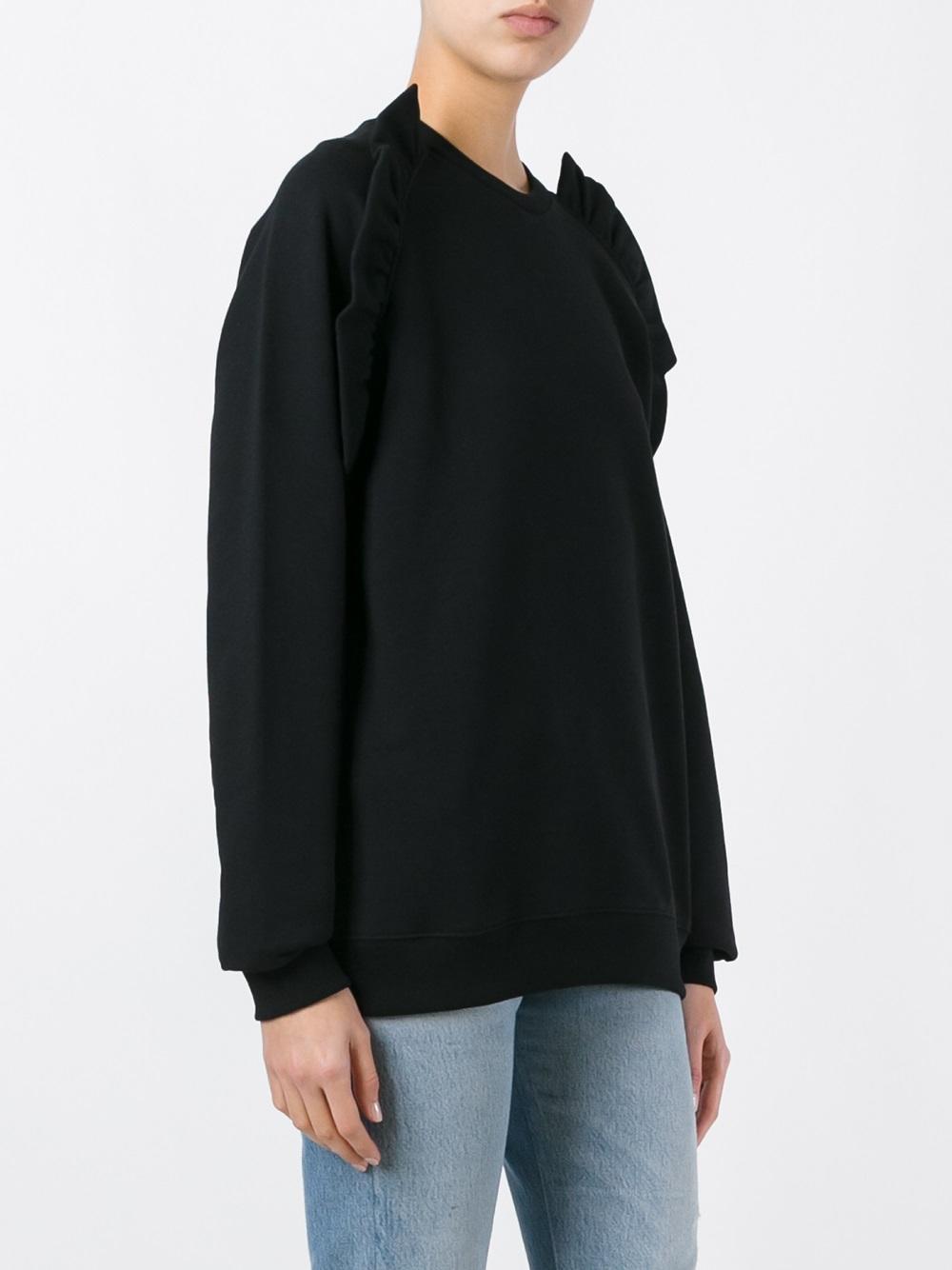 ruffled detail sweatshirt