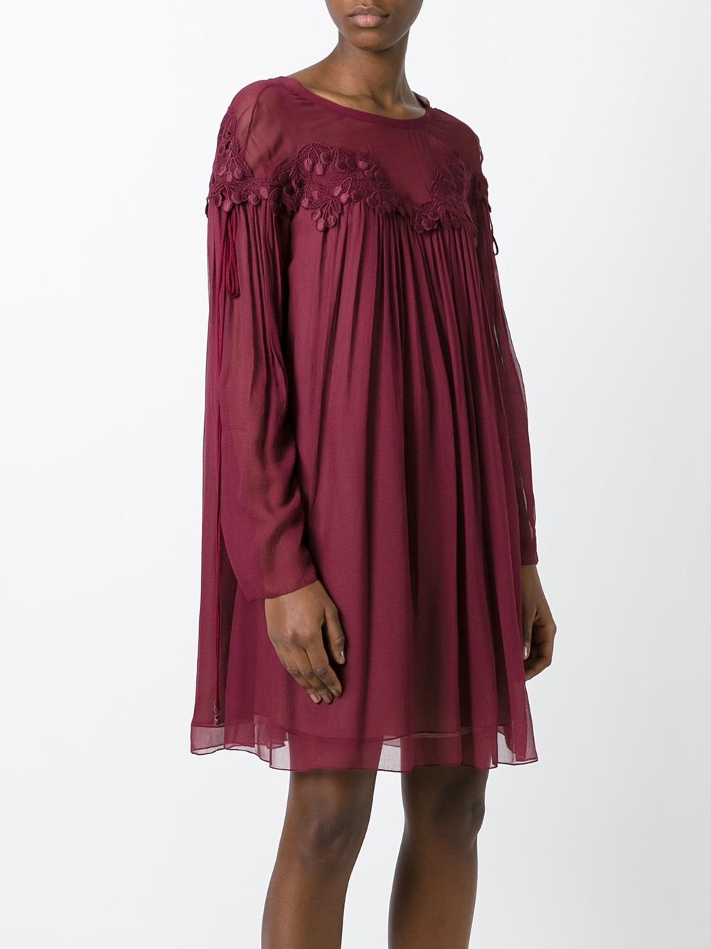 cherry guipure dress