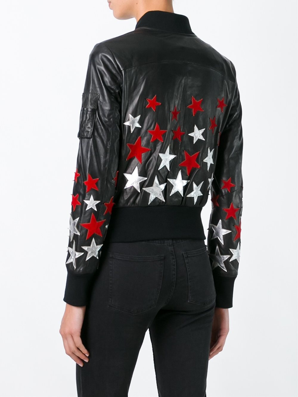 star patch bomber jacket