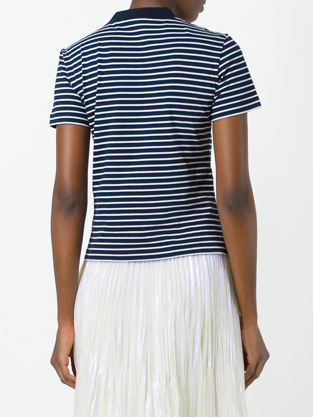 embroidered stripe T-shirt 