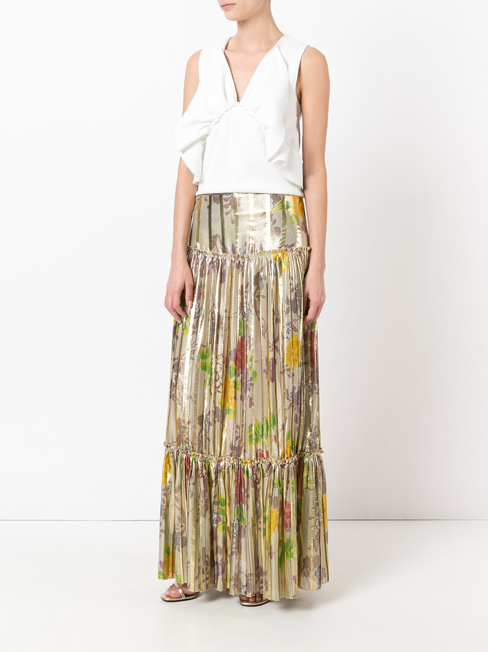 pleated maxi skirt 