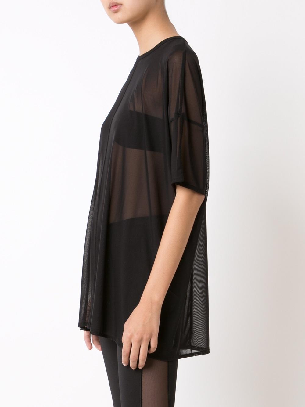 oversized mesh T-shirt