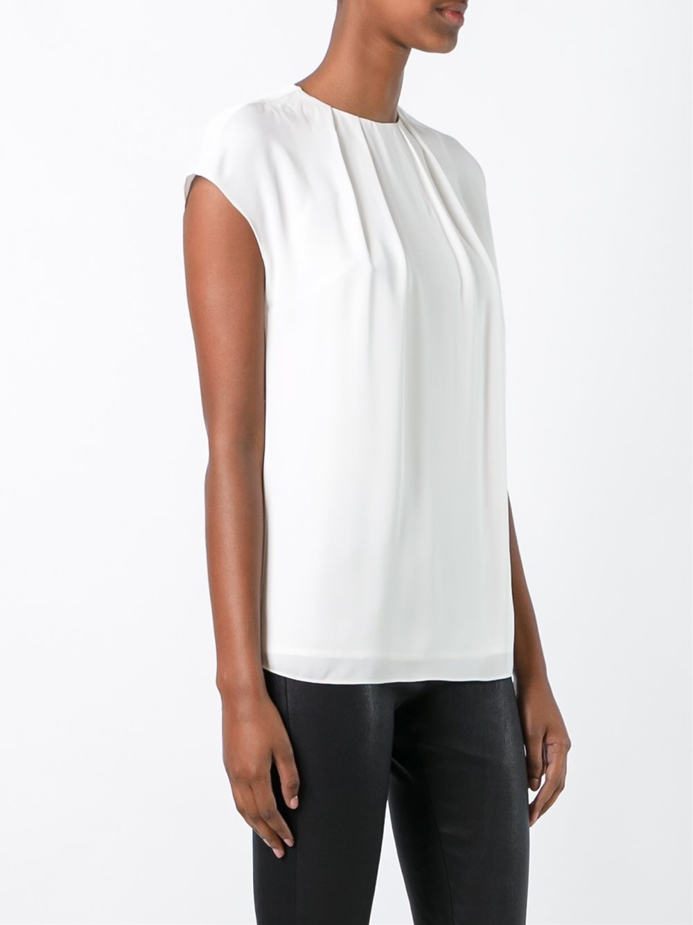 gathered neck blouse 