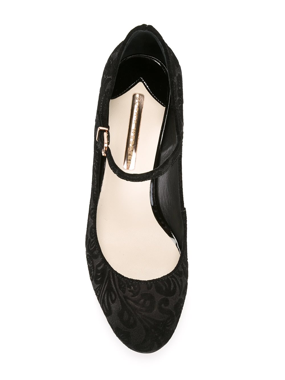 jacquard embellished heel mary janes