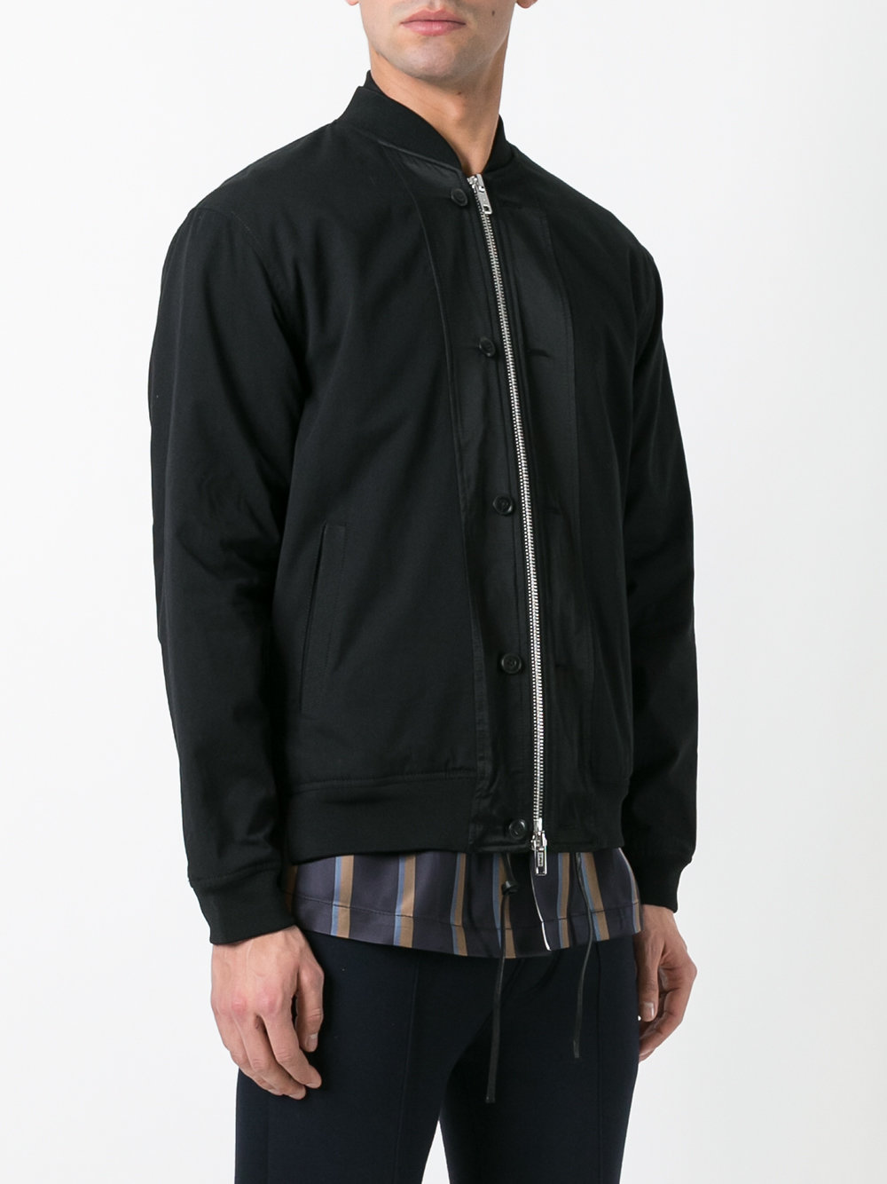 zipped bomber jacket